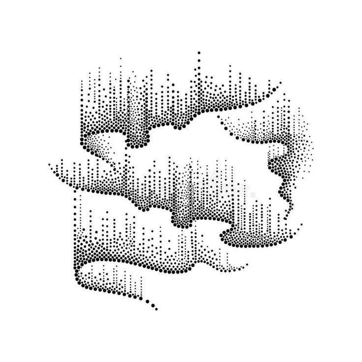 Северное сияние векторное