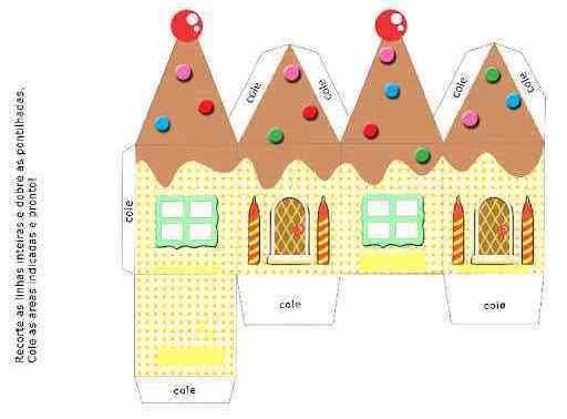 Развёртка домика для склеивания