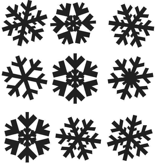 Снежинка силуэт