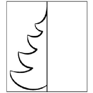 Дорисовать вторую половину елки