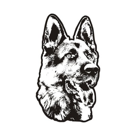 Трафарет овчарки