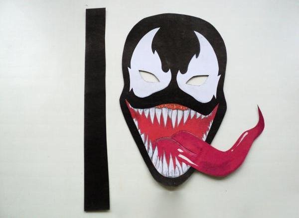 Маска Венома своими руками из бумаги