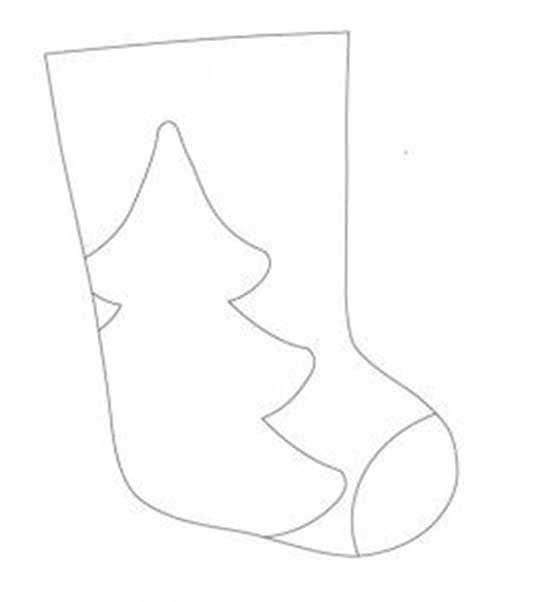 Выкройка новогоднего сапожка