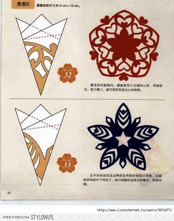 Схемы снежинок