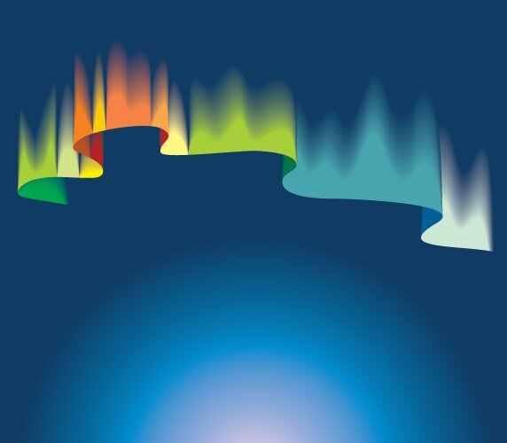 Стилизованное Северное сияние