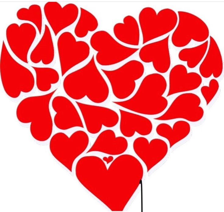 Сердце из сердечек