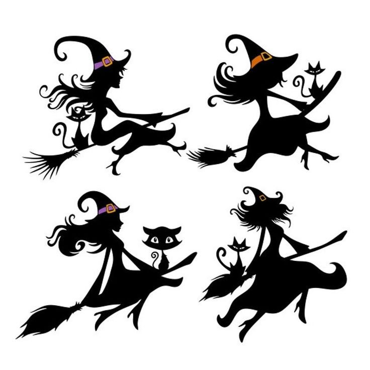 Силуэт ведьмочки