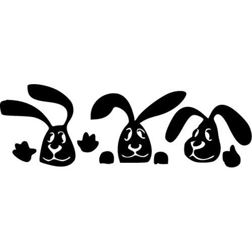 Наклейка на авто заяц