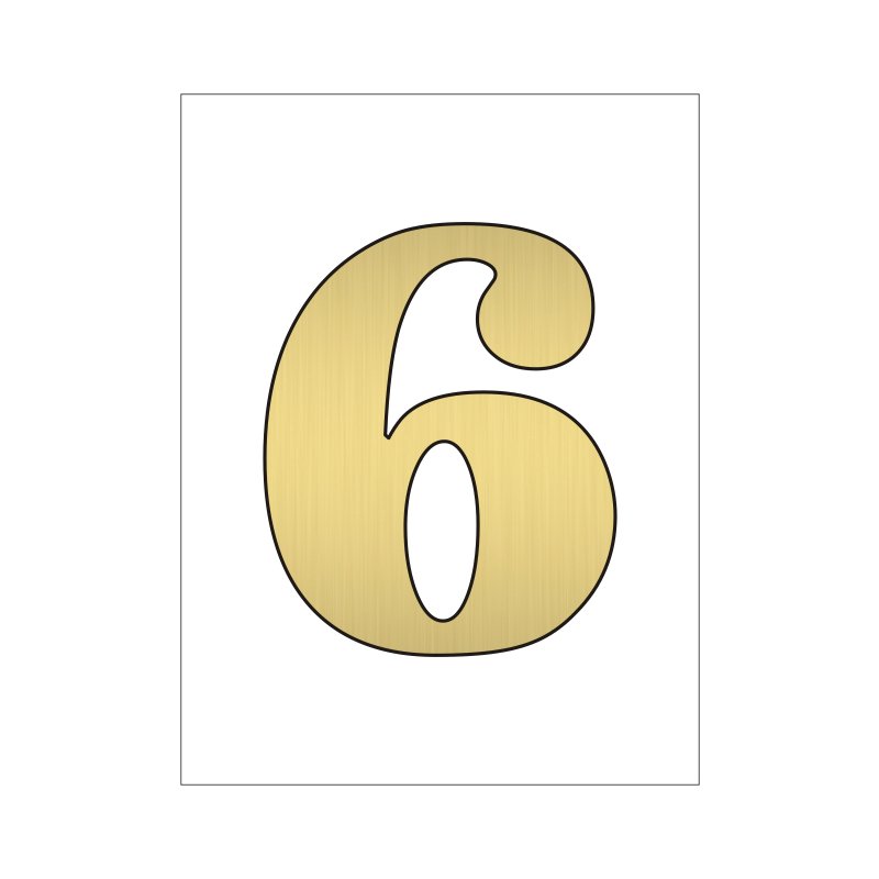 Цифра 6 трафарет