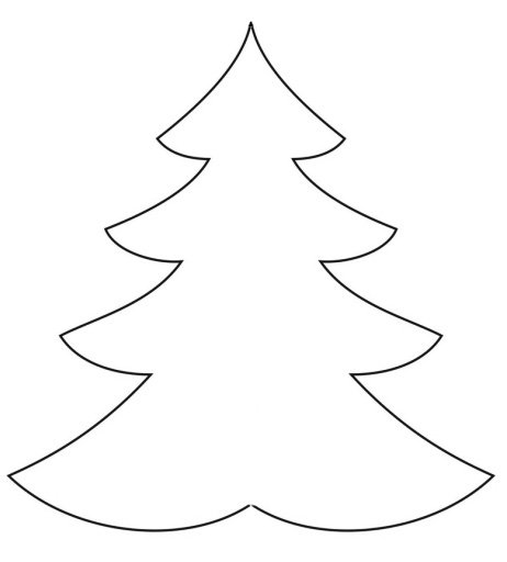 Елочка трафарет