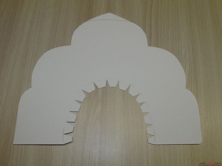 Кокошник Снегурочки трафарет