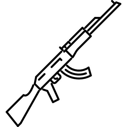 Раскраска автомат АК 47
