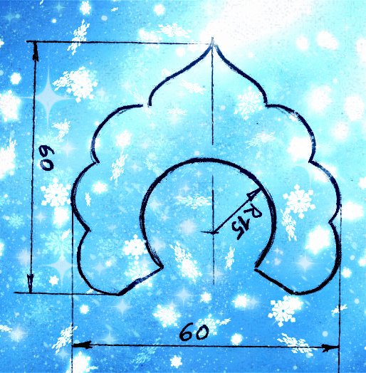 Лекало короны Снегурочки