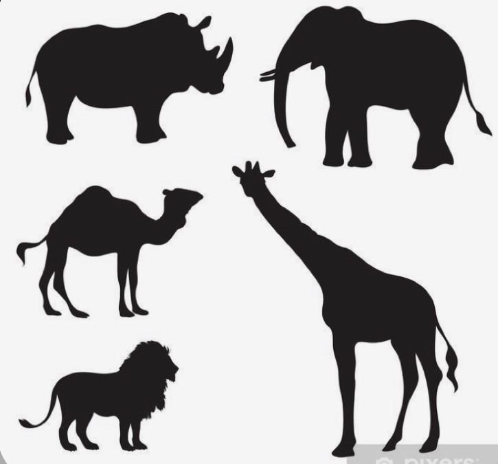 Силуэты животных