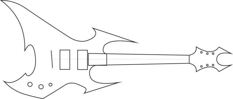 Бас гитара Хофнер 500 чертежи