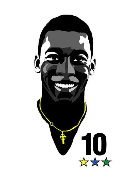 Портрет Пеле футболиста