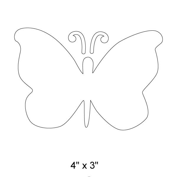 Бабочка шаблон для вырезания