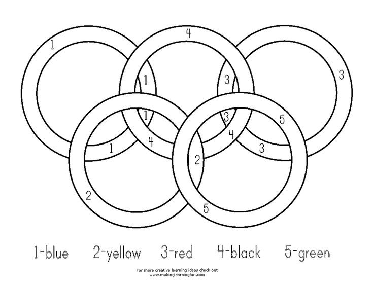 Кольца олимпиады раскраска
