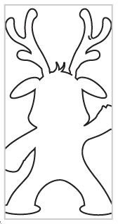 Трафарет оленя для вырезания