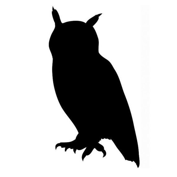 Черный силуэт Совы