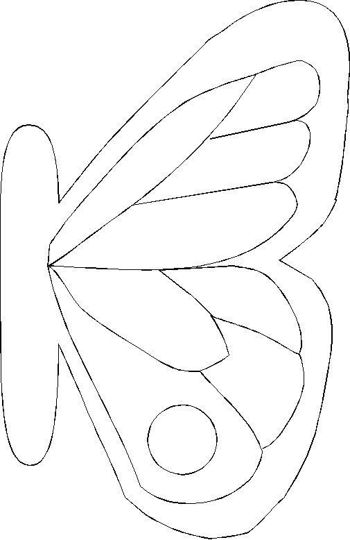 Крыло бабочки трафарет