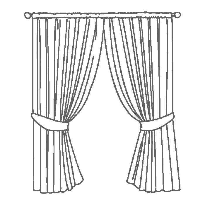 Шторы карандашом
