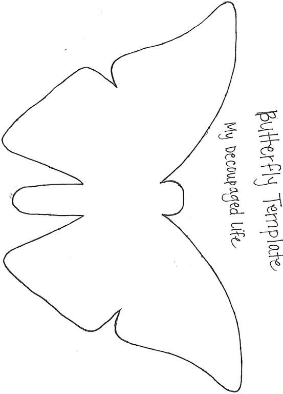 Трафарет бабочки из ткани