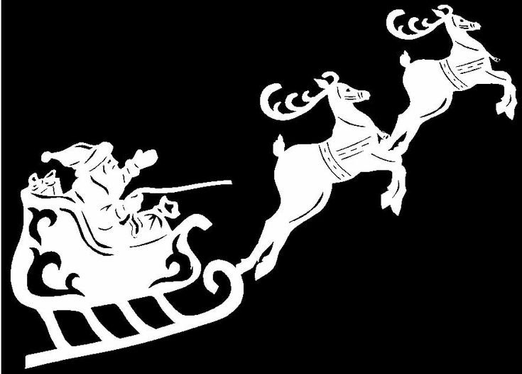 Новогодние украшения на окна сани