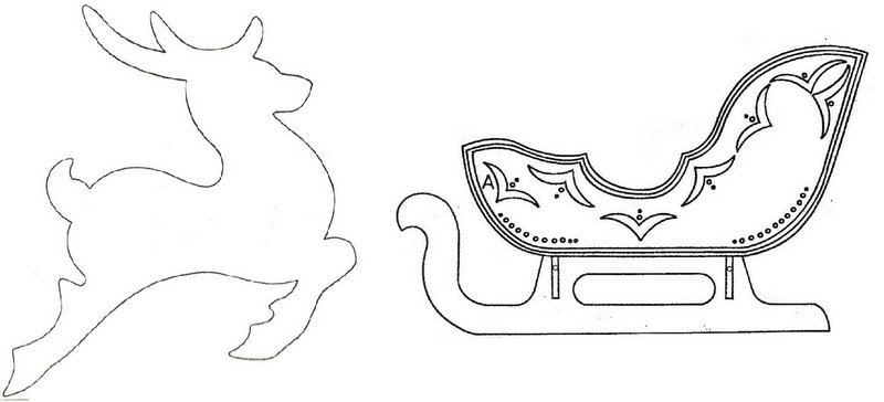 Новогодние сани макет