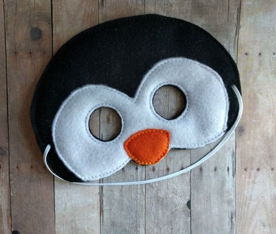 Маска пингвина на голову