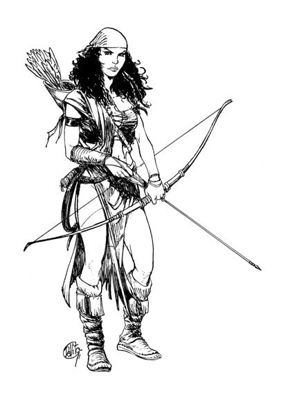 Тату Амазонка эскиз