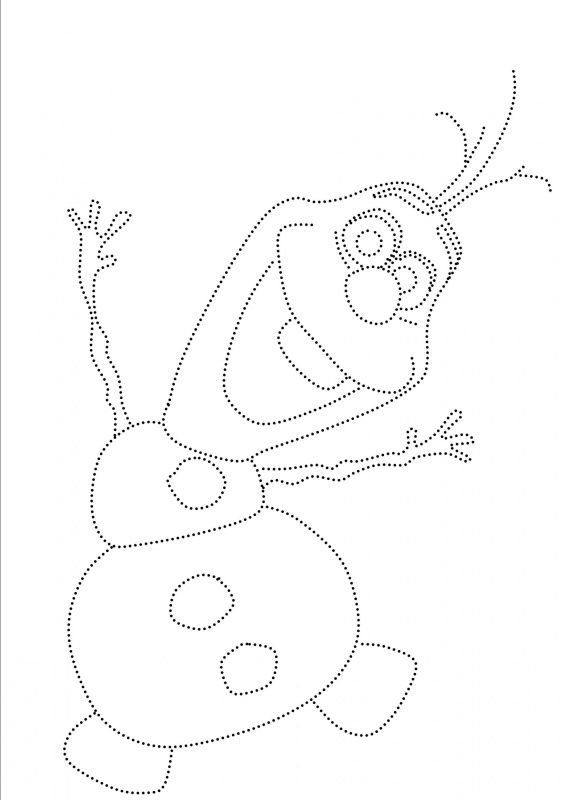 Снеговик Олаф раскраска