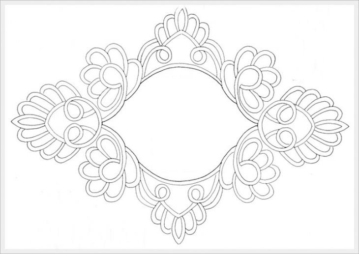 Точечная роспись имитация кружева Ришелье