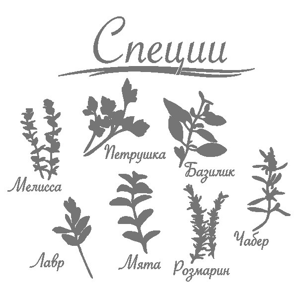 Надписи для специй