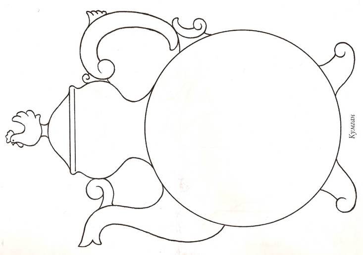 Самовар трафарет для вырезания