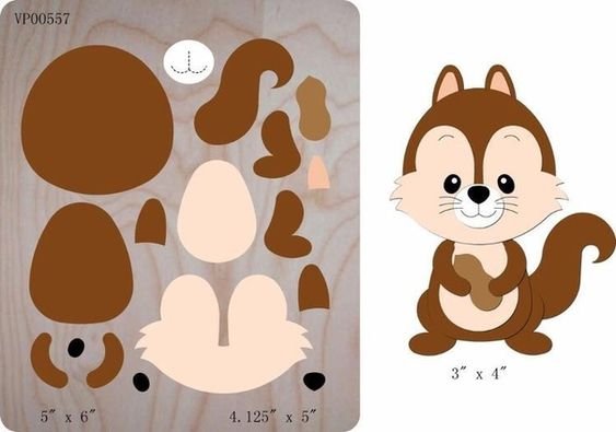 Белка из фетра выкройка