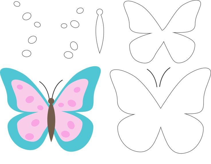 Заготовки для аппликации бабочка
