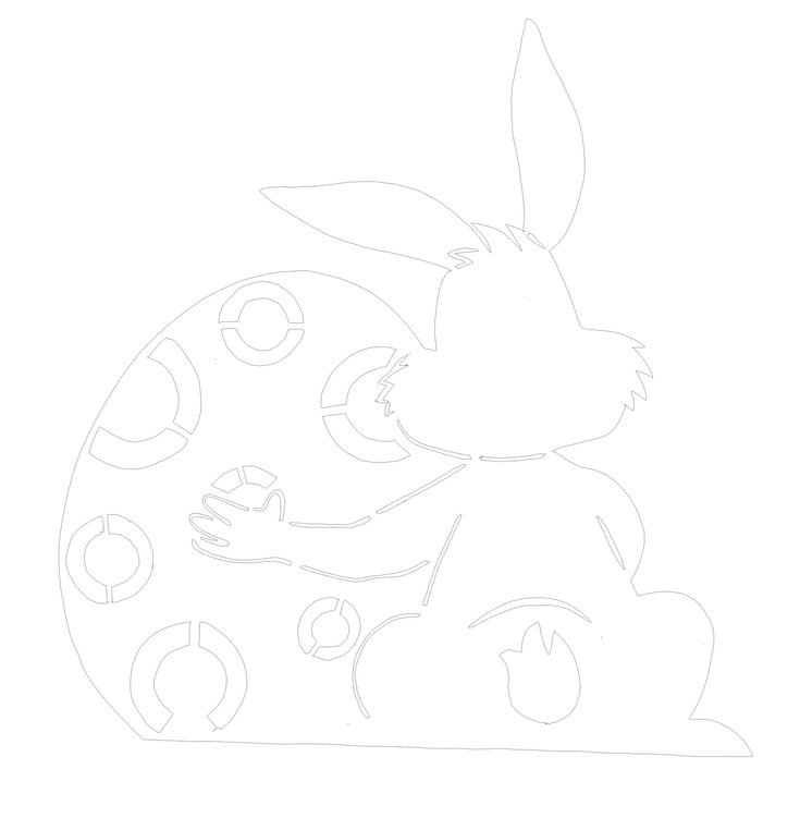 Трафарет зайца для вырезания