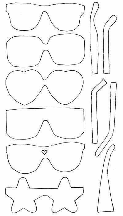 Трафареты для 3д ручки очки