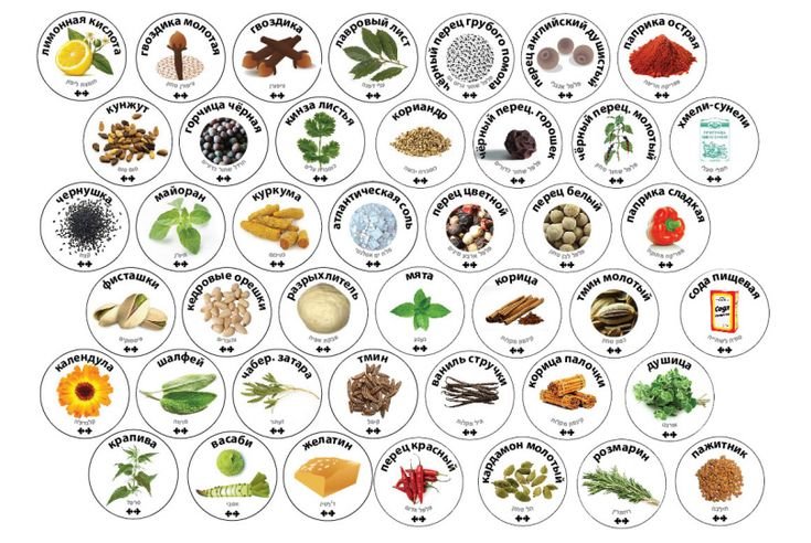 Стикеры на баночки для специй