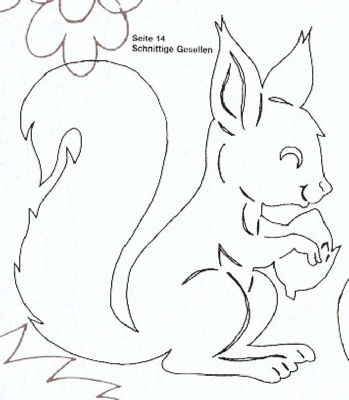 Белка вытынанка на окно