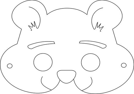 Маска медведя шаблон