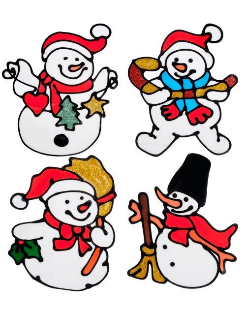 Наклейки на окна новогодние