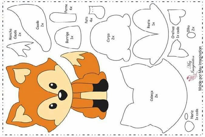 Лисичка из фетра выкройка