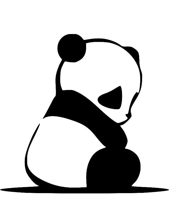 Панда рисунок для срисовки