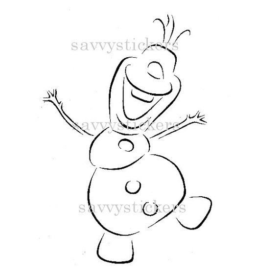 Олаф шаблон для рисования