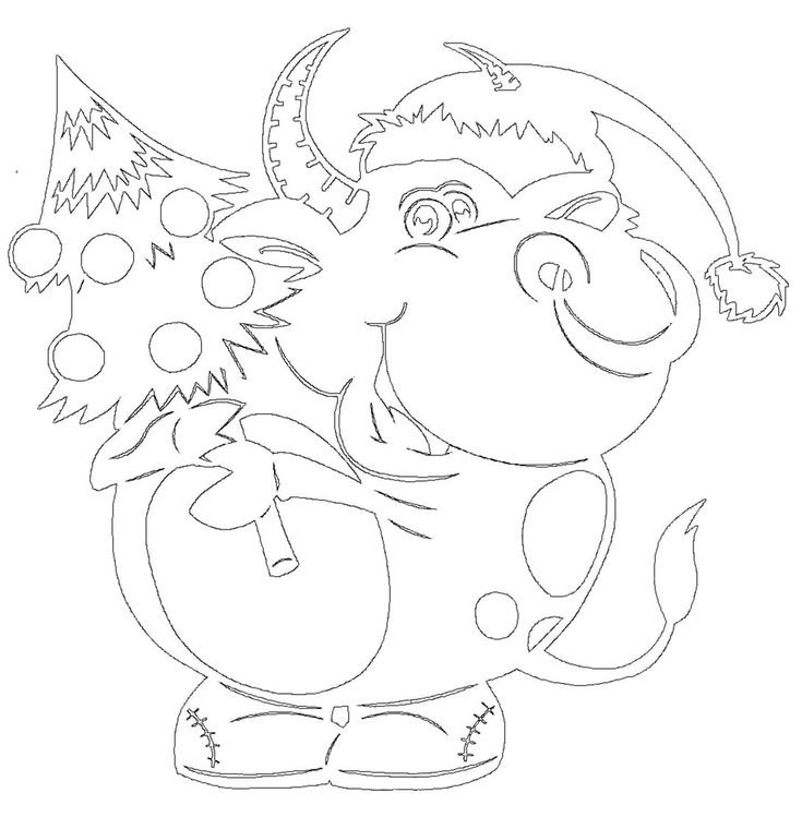 Трафареты на окна новогодние