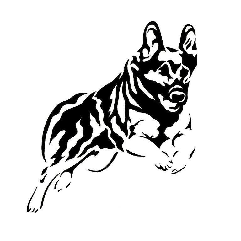 Овчарка тату эскиз