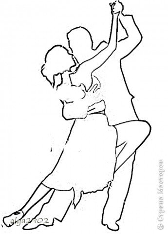 Вытынанки Танцующие пары на окна