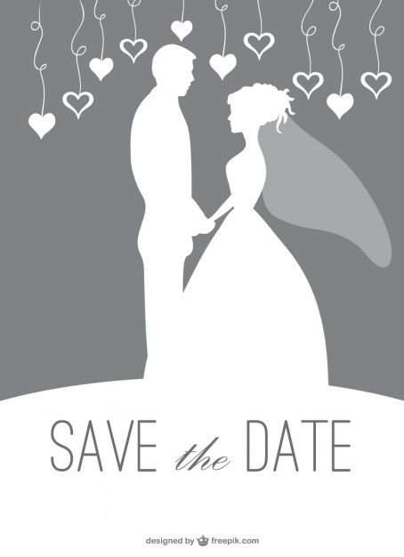 Силуэт жениха и невесты